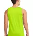 District Young Mens Cotton Ringer Tank DT1500 Neon Lime/Lime back view