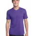 District Young Mens Textured Notch Crew Tee DT172 Purple front view