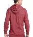 District Young Mens Marled Fleece Full Zip Hoodie  Mrld Deep Red back view