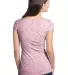 District Juniors Extreme Heather Cap Sleeve V Neck Deep Berry back view
