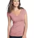 District Juniors Extreme Heather Cap Sleeve V Neck Deep Berry front view