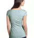 District Juniors Extreme Heather Cap Sleeve V Neck Green back view