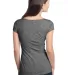 District Juniors Extreme Heather Cap Sleeve V Neck Magnet Grey back view