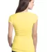 District Juniors CottonSpandex Banded V Neck Tee D Yellow back view