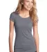 District Juniors Textured Girly Crew Tee DT270 Charcoal front view