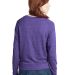 District Juniors Textured Wide Neck Long Sleeve Ra Purple back view