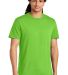 District Young Mens Concert Tee DT5000 in Neon green front view