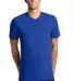 District Young Mens Concert V Neck Tee DT5500 Deep Royal front view