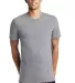 District Young Mens Concert V Neck Tee DT5500 Heather Grey front view