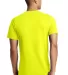District Young Mens Concert V Neck Tee DT5500 Neon Yellow back view