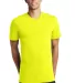 District Young Mens Concert V Neck Tee DT5500 Neon Yellow front view