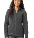 Eddie Bauer Ladies Full Zip Fleece Jacket EB201 Grey Steel front view