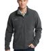 Eddie Bauer Wind Resistant Full Zip Fleece Jacket  Iron Gate front view