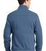 Port Authority Flatback Rib 14 Zip Pullover F220 in Harbor blue back view