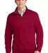 Port Authority Flatback Rib 14 Zip Pullover F220 True Red front view