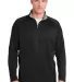 Sport Tek Sport Wick 14 Zip Fleece Pullover F243 in Black/silver front view