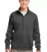 Sport Tek Tech Fleece 14 Zip Pullover F247 in Graphite hthr front view