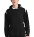 Sport Tek Pullover Hooded Sweatshirt with Contrast Black front view