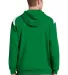 Sport Tek Pullover Hooded Sweatshirt with Contrast Kelly Green back view