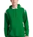 Sport Tek Pullover Hooded Sweatshirt with Contrast Kelly Green front view