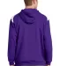 Sport Tek Pullover Hooded Sweatshirt with Contrast Purple back view
