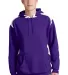 Sport Tek Pullover Hooded Sweatshirt with Contrast Purple front view