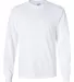 2400 Gildan Ultra Cotton Long Sleeve T Shirt  WHITE front view