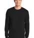2400 Gildan Ultra Cotton Long Sleeve T Shirt  in Black front view