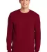 2400 Gildan Ultra Cotton Long Sleeve T Shirt  in Cardinal red front view