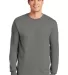 2400 Gildan Ultra Cotton Long Sleeve T Shirt  in Charcoal front view