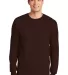 2400 Gildan Ultra Cotton Long Sleeve T Shirt  in Dark chocolate front view