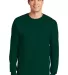 2400 Gildan Ultra Cotton Long Sleeve T Shirt  in Forest green front view