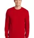2400 Gildan Ultra Cotton Long Sleeve T Shirt  in Red front view