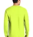 2400 Gildan Ultra Cotton Long Sleeve T Shirt  in Safety green back view