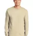 2400 Gildan Ultra Cotton Long Sleeve T Shirt  in Sand front view