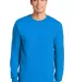 2400 Gildan Ultra Cotton Long Sleeve T Shirt  in Sapphire front view