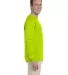 2400 Gildan Ultra Cotton Long Sleeve T Shirt  in Safety green side view