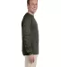 2400 Gildan Ultra Cotton Long Sleeve T Shirt  MILITARY GREEN side view