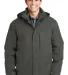 Port Authority Herringbone 3 in 1 Parka J302 Spruce Green front view