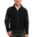 Port Authority Embark Soft Shell Jacket J307 in Black/dp grey front view