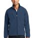 Port Authority Textured Soft Shell Jacket J705 in Insignia blue front view
