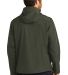 Port Authority Textured Hooded Soft Shell Jacket J in Mineral green back view