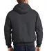 CornerStone Duck Cloth Hooded Work Jacket J763H Charcoal back view