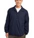 Sport Tek Sideline Jacket JST71 in True navy front view