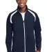 Sport Tek Tricot Track Jacket JST90 in True navy/whit front view