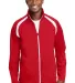 Sport Tek Tricot Track Jacket JST90 in True red/white front view