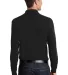 Port Authority Long Sleeve Pique Knit Polo K320 Black back view