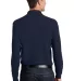 Port Authority Long Sleeve Pique Knit Polo K320 Navy back view