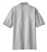 Port Authority Cool Mesh153 Polo with Tipping Stri in Oxford heather back view