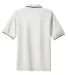 Port Authority Cool Mesh153 Polo with Tipping Stri White back view